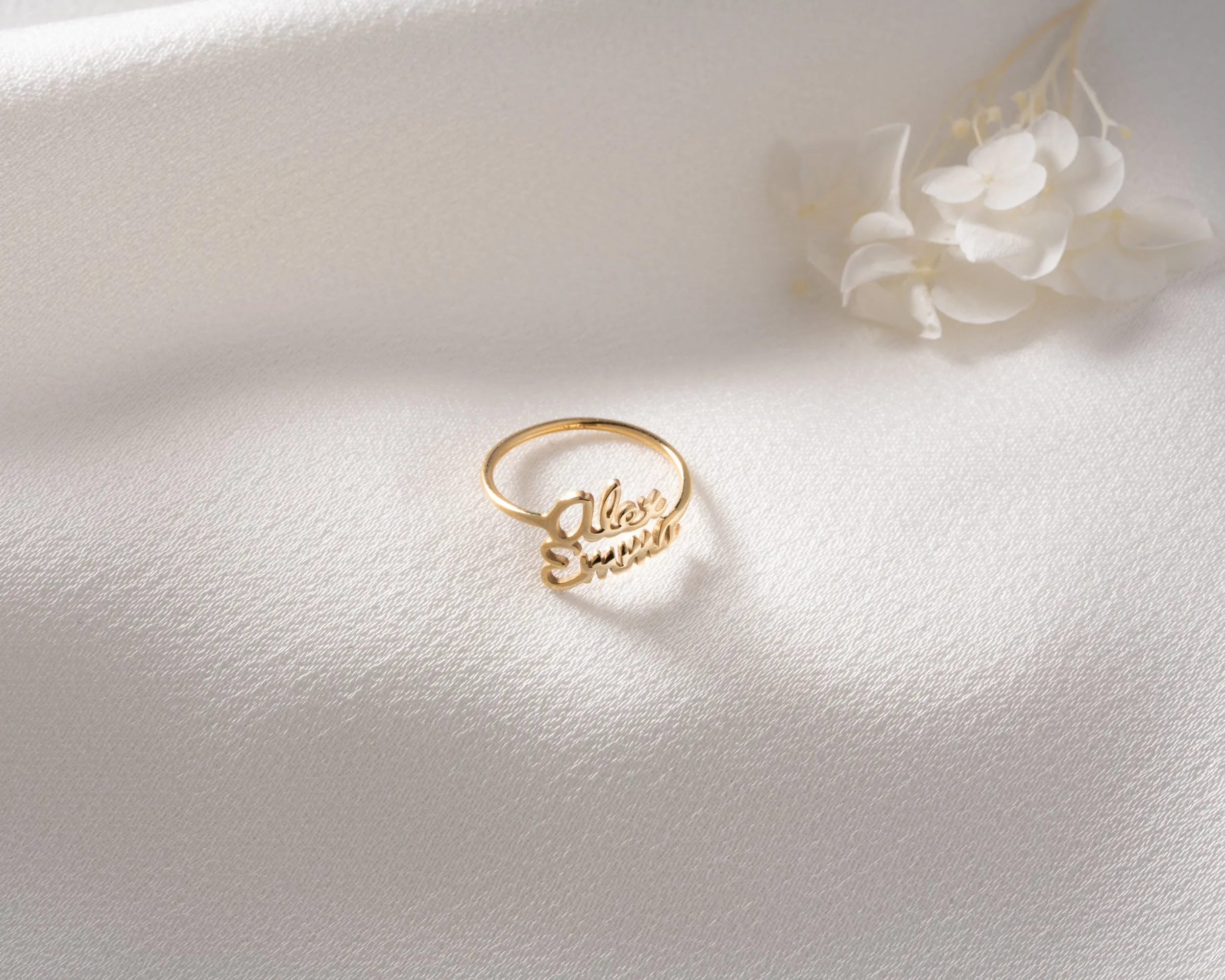 Custom Double Name Ring sold by Belkymood product image thumbnail 3