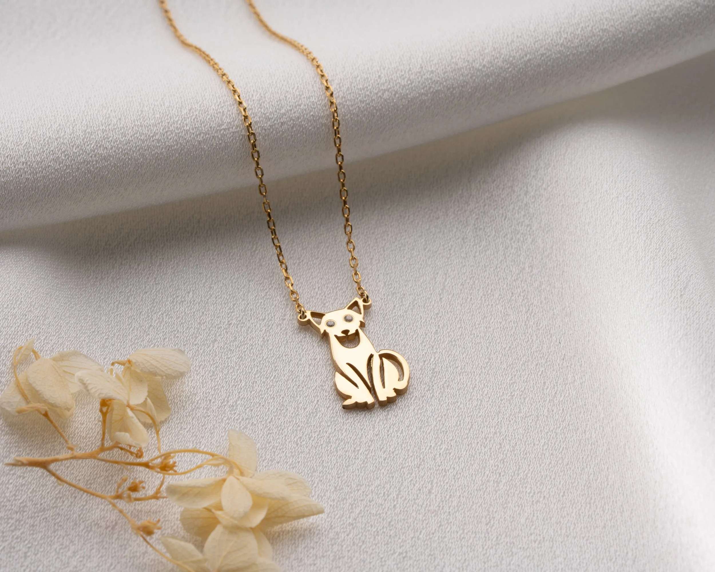 Personalized Cat Eye Necklace sold by Belkymood product image thumbnail 4