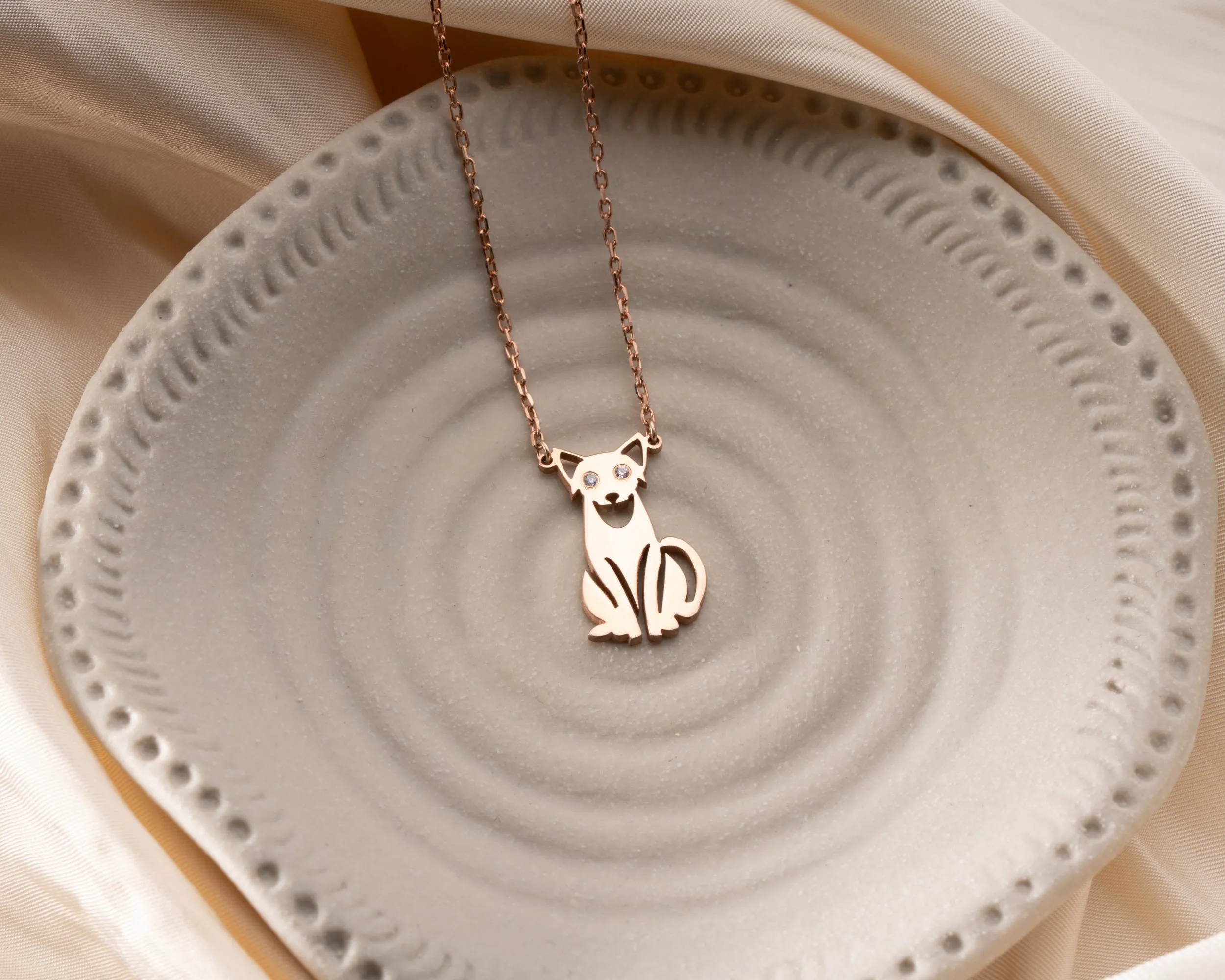 Personalized Cat Eye Necklace sold by Belkymood product image thumbnail 2