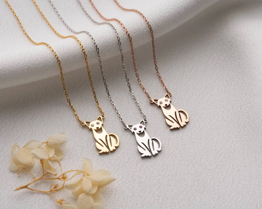 Personalized Cat Eye Necklace sold by Belkymood