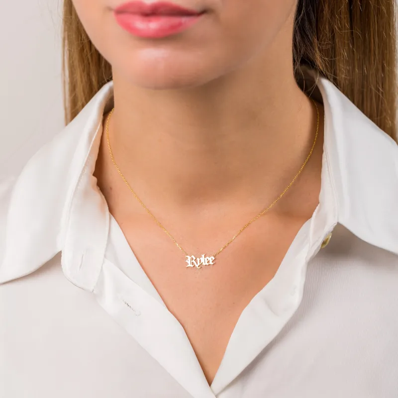 Script Necklace | Cursive Name Necklace | Gift For Her | Gift For Mom sold by Belkymood