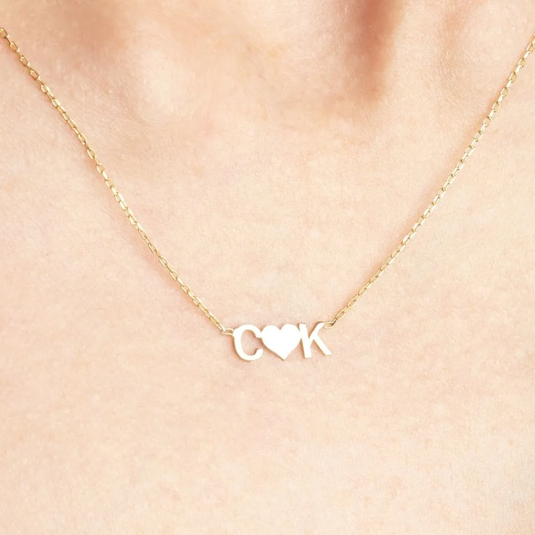 Personalized Necklace Attached Letters - Initial Necklace - Holidays Gifts - Attached Letters - Wife Gifts - Gifts For Mom - Birthday Gift sold by Belkymood product image thumbnail 3