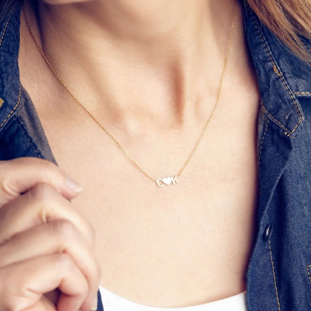 Personalized Necklace Attached Letters - Initial Necklace - Holidays Gifts - Attached Letters - Wife Gifts - Gifts For Mom - Birthday Gift sold by Belkymood