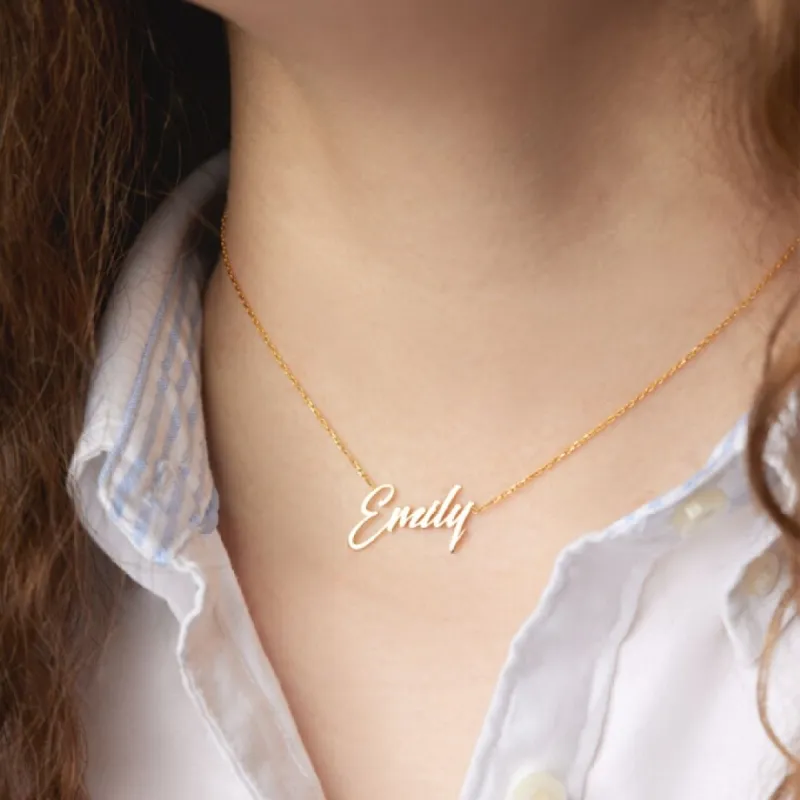 Personalized Name Necklace - Cursive Name Necklace - Holidays Gift - Wife Gifts - Gifts For Mom - Christmas - Birthday Gift - Handwriting sold by Belkymood