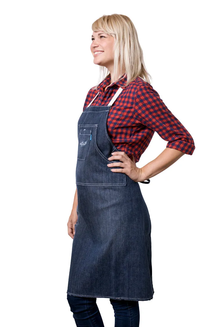 Hatfield 20 Year Aged Apron Indigo sold by BlueCut Aprons product image thumbnail 2