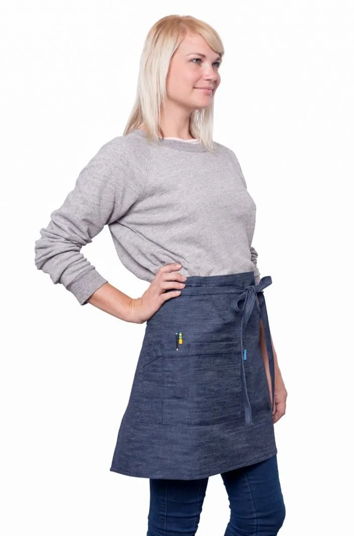 Mercer Half Apron - Denim sold by BlueCut Aprons product image thumbnail 5
