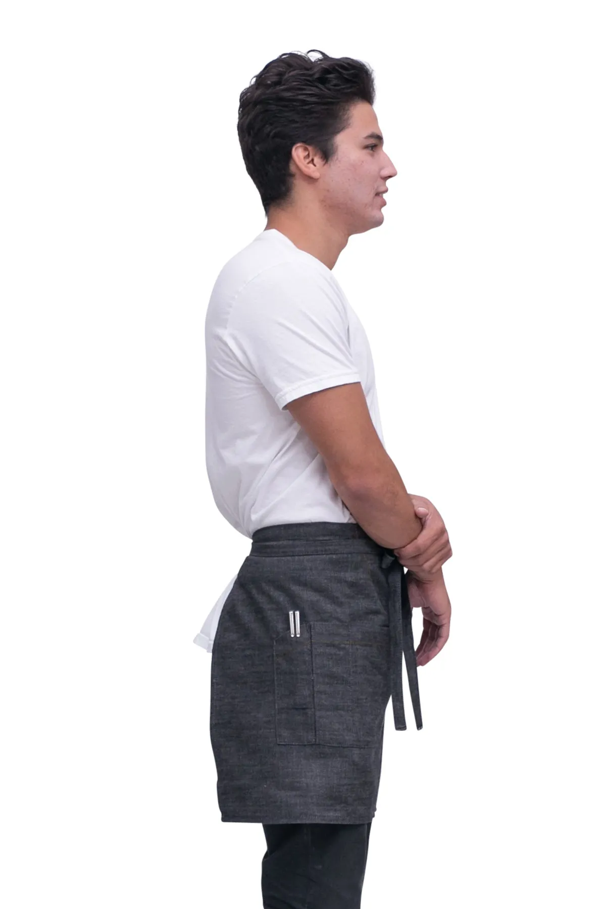 Mercer Half Apron - Denim sold by BlueCut Aprons product image thumbnail 2