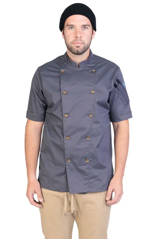 Rivington Chef Coat Smoke sold by BlueCut Aprons
