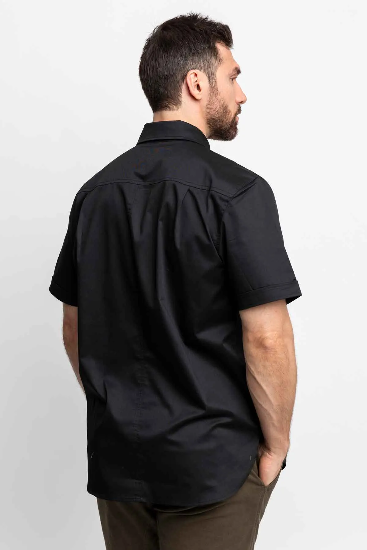 Stanton Short Sleeve Server Shirt-Fine Twill-Unisex sold by BlueCut Aprons product image thumbnail 3