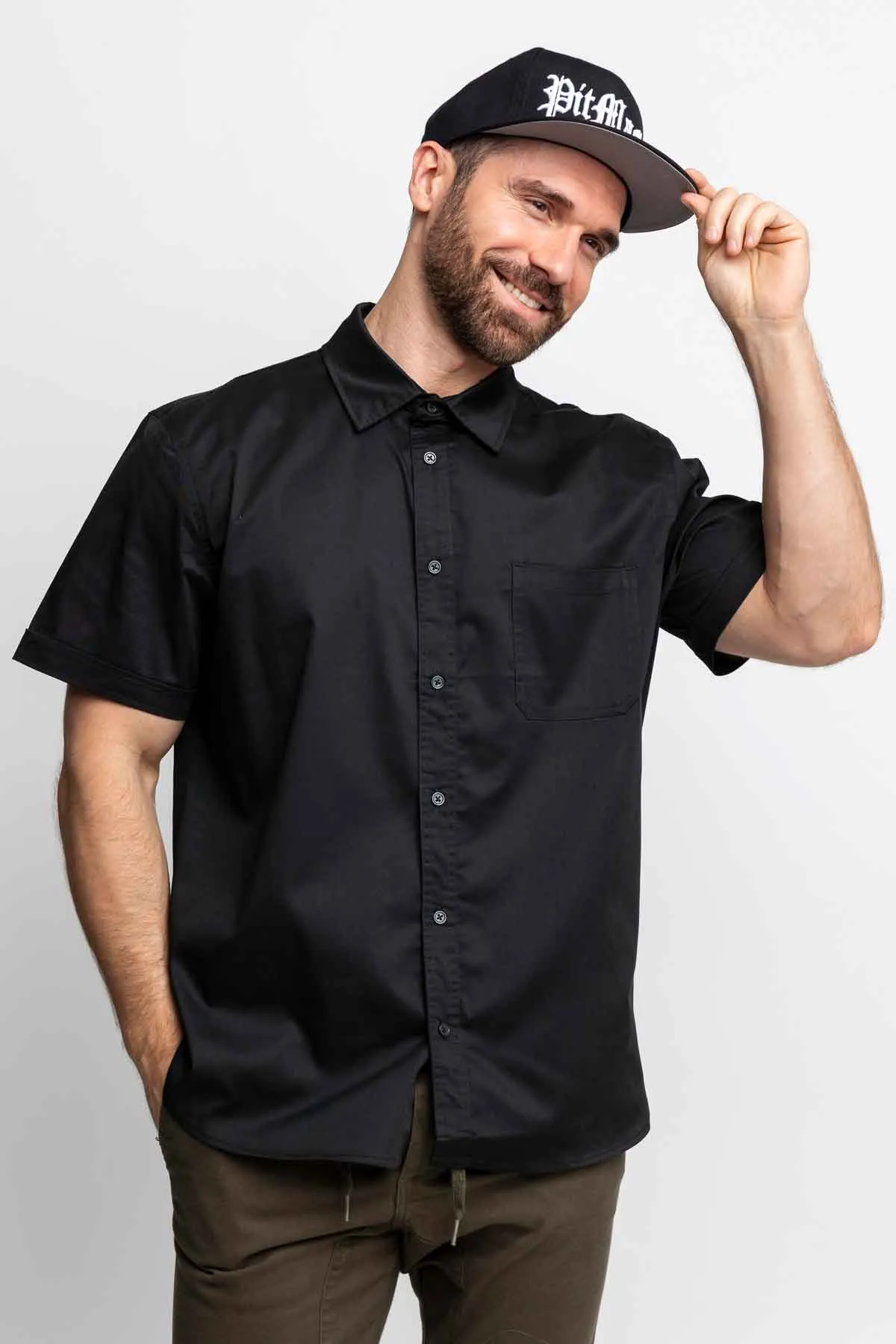 Stanton Short Sleeve Server Shirt-Fine Twill-Unisex sold by BlueCut Aprons product image thumbnail 4