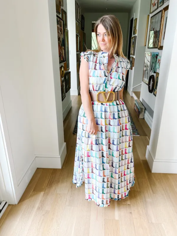 Rainbow Boots Maizy Dress sold by Brooke Wright Designs