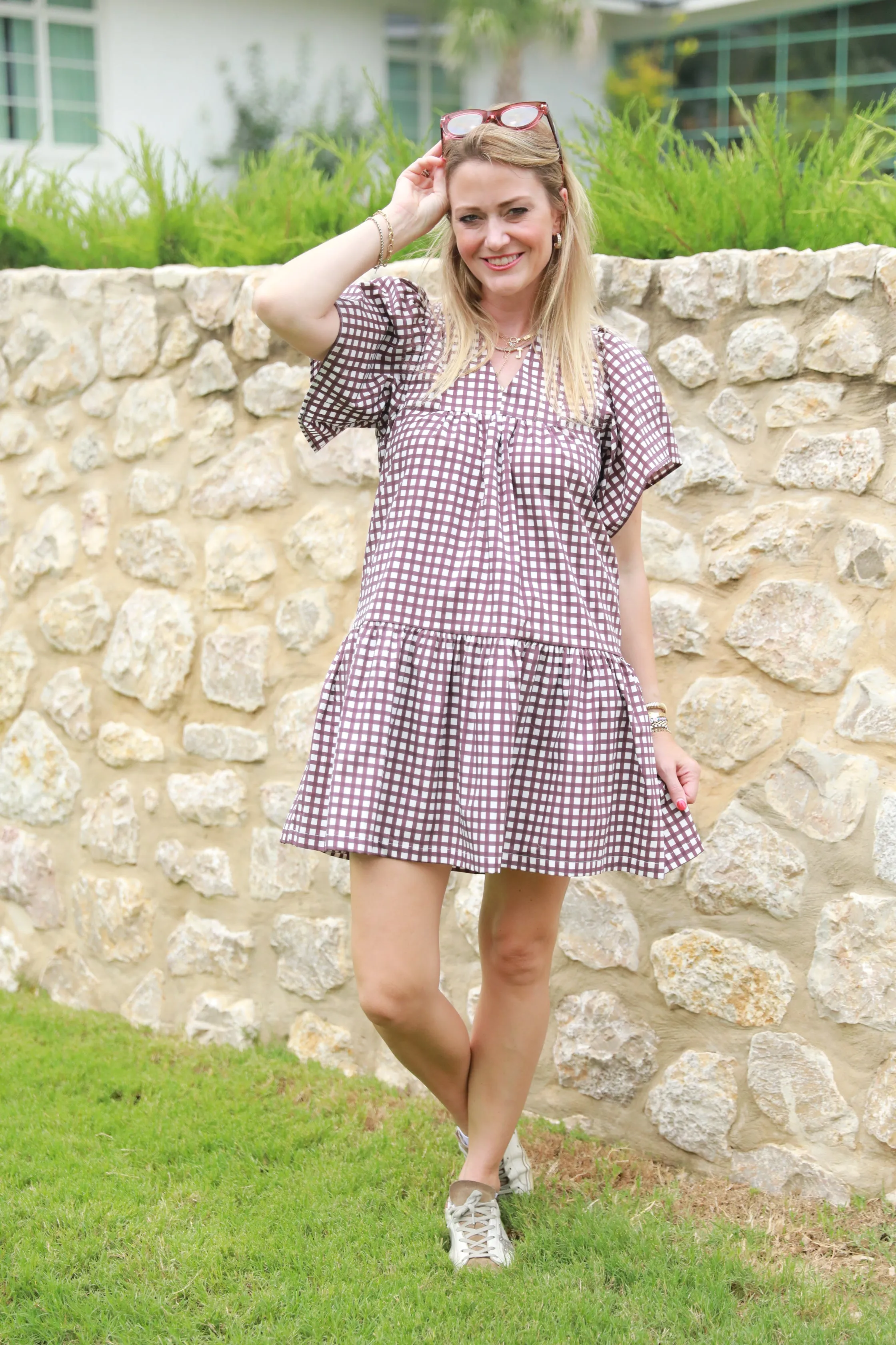 Black Label Ophelia Dress - Tiny Check Collection sold by Brooke Wright Designs product image thumbnail 4