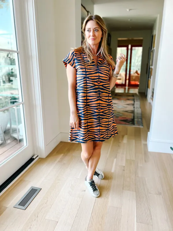 Black Label Nancy Dress - Tiger Print Collection sold by Brooke Wright Designs