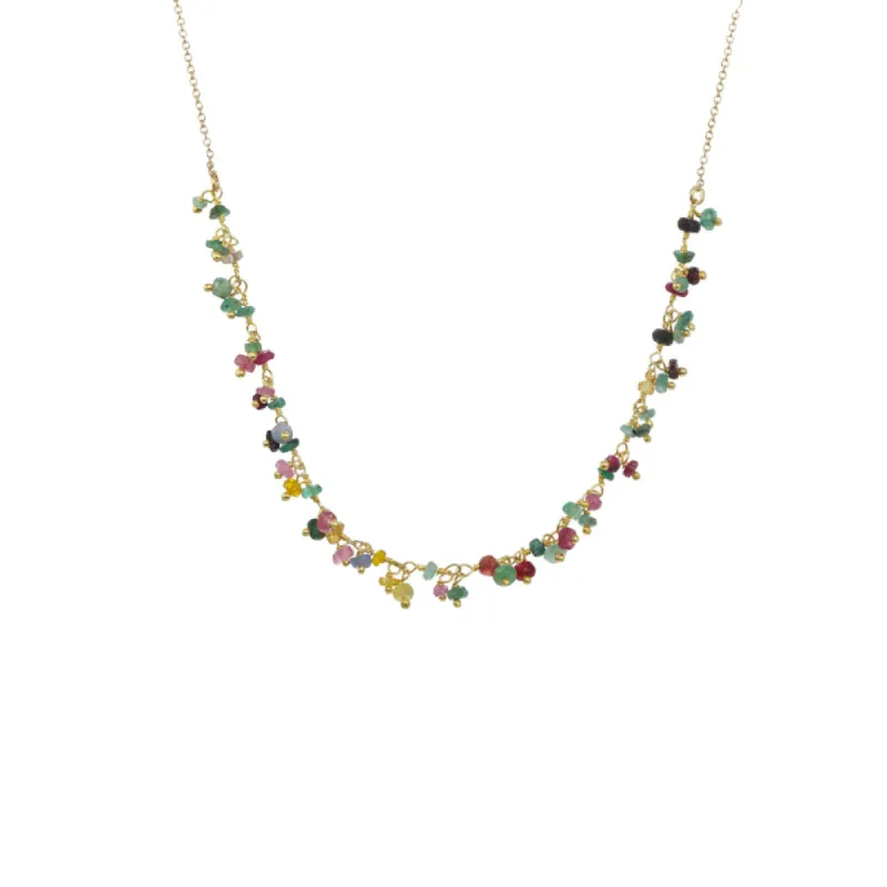 Gemstone Dangle on Chain Necklace sold by Catherine Weitzman Jewelry