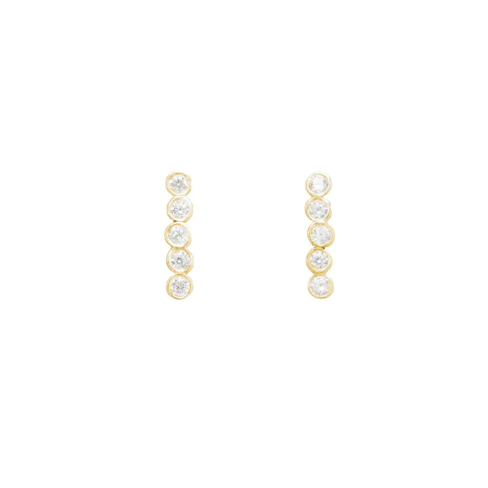 Long Seed Pod Solitaire Studs sold by Catherine Weitzman Jewelry