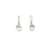 Mini Gingko with Heart-Shaped Stone Earrings sold by Catherine Weitzman Jewelry