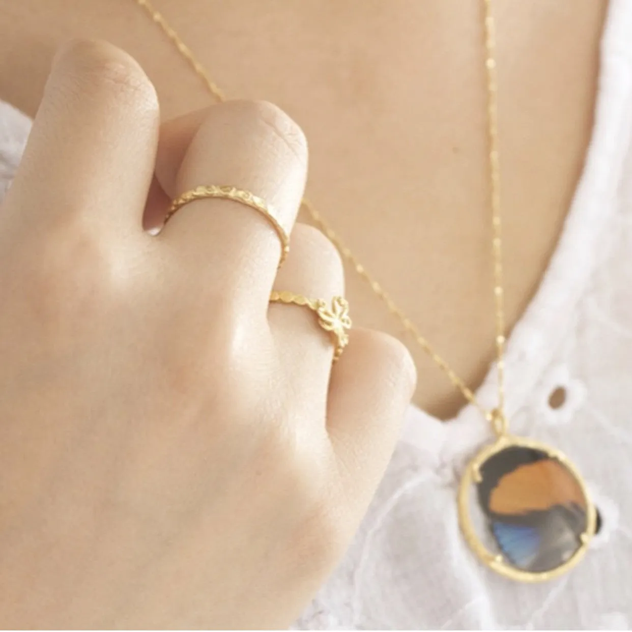 Large Butterfly Wing Pendant sold by Catherine Weitzman Jewelry product image thumbnail 2