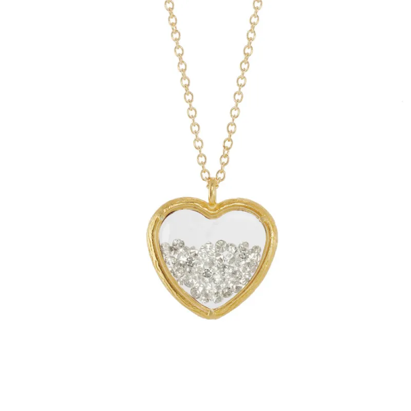 Large Heart Shaker Necklace sold by Catherine Weitzman Jewelry