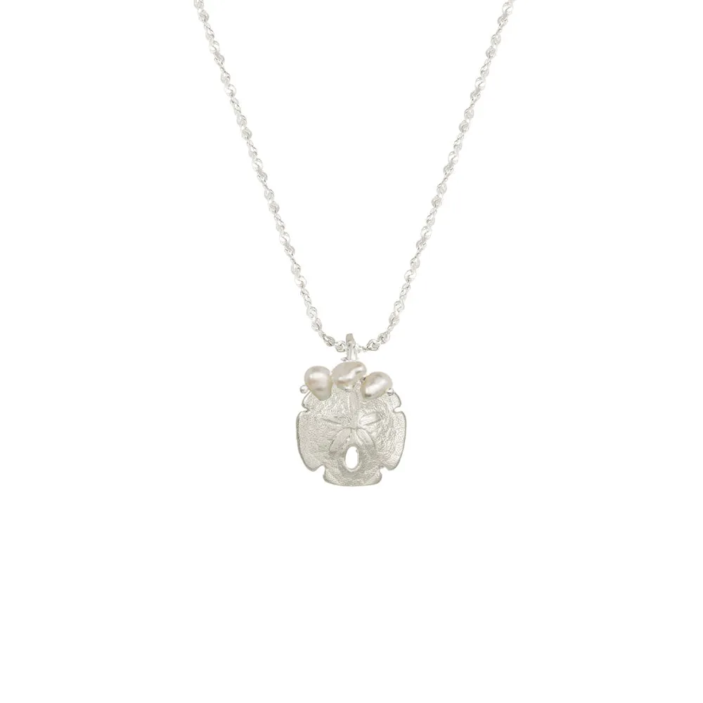 Small Sand Dollar with Stones Necklace sold by Catherine Weitzman Jewelry product image thumbnail 2