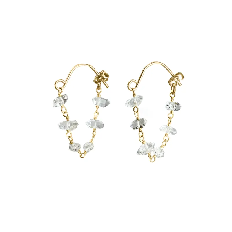 Herkimer Hoop Earrings sold by Catherine Weitzman Jewelry