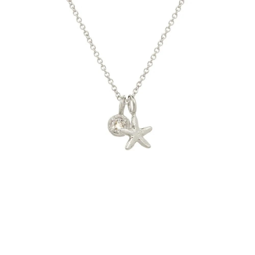 Mini Nautical Charm With Solitaire Necklace sold by Catherine Weitzman Jewelry product image thumbnail 5