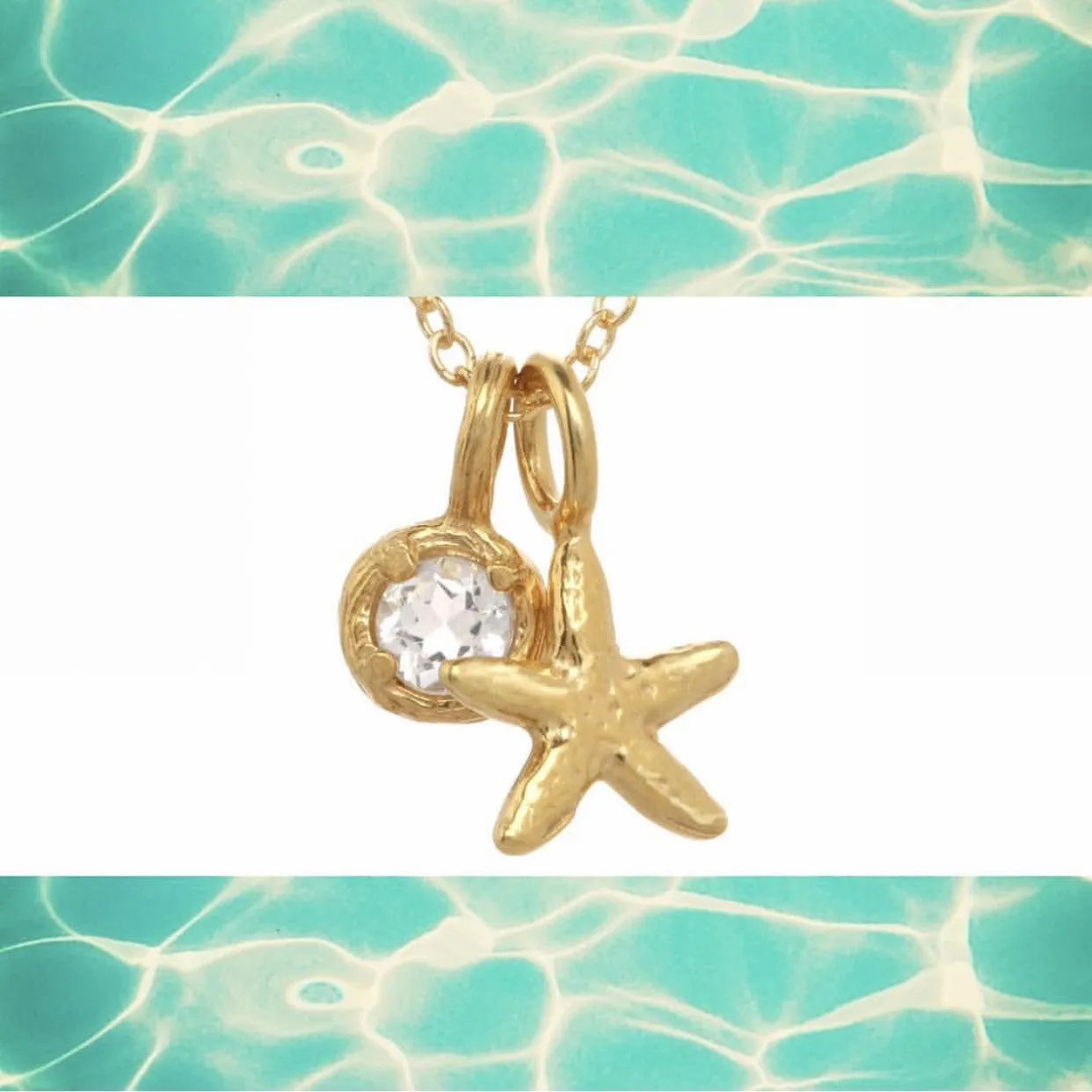 Mini Nautical Charm With Solitaire Necklace sold by Catherine Weitzman Jewelry product image thumbnail 4