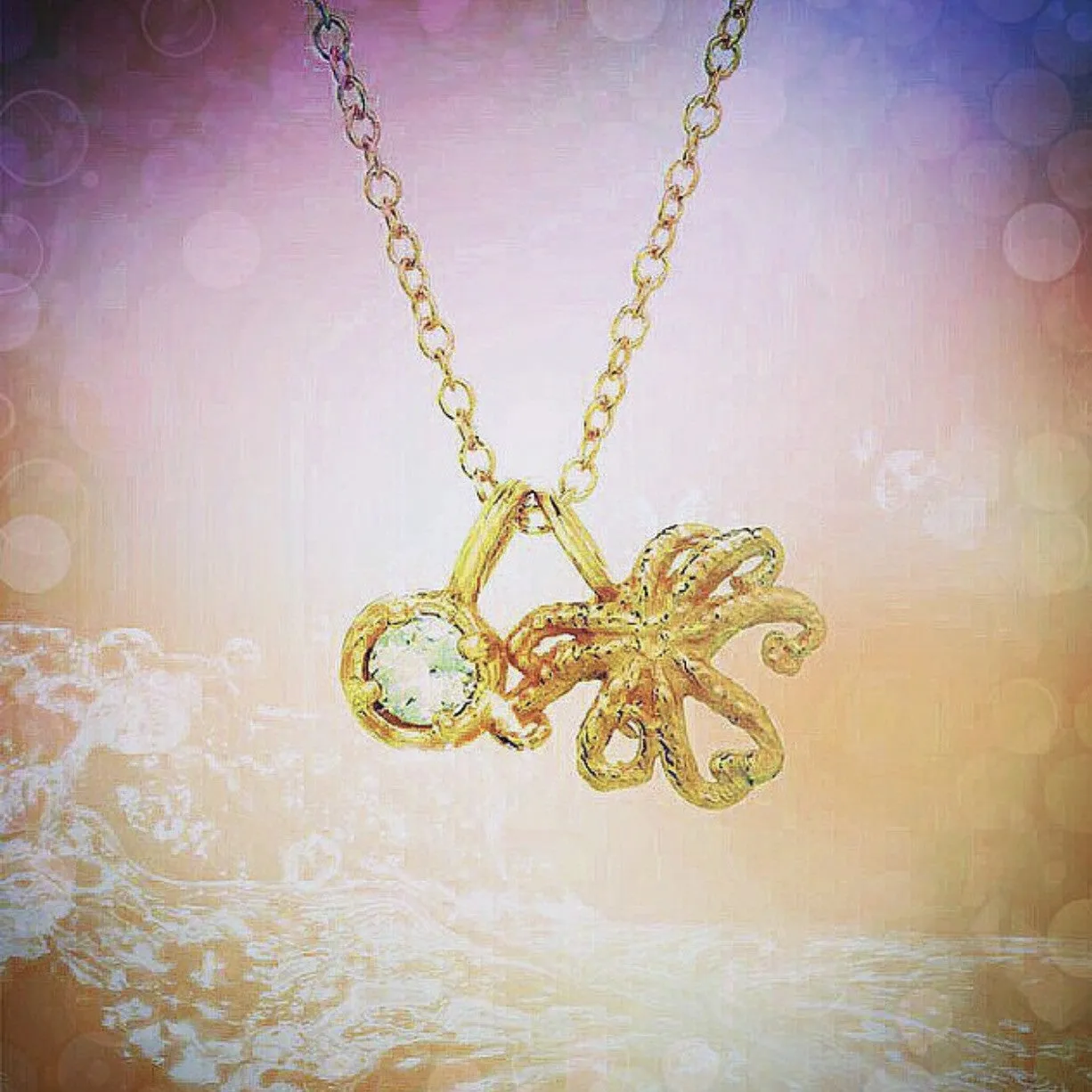 Mini Nautical Charm With Solitaire Necklace sold by Catherine Weitzman Jewelry product image thumbnail 3