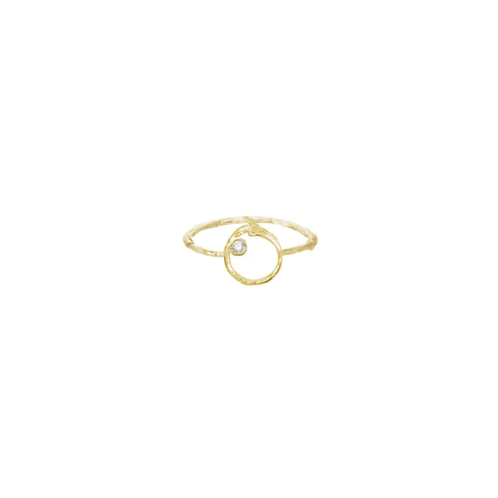 Branch Circle Seed Pod Solitaire Ring sold by Catherine Weitzman Jewelry product image thumbnail 2