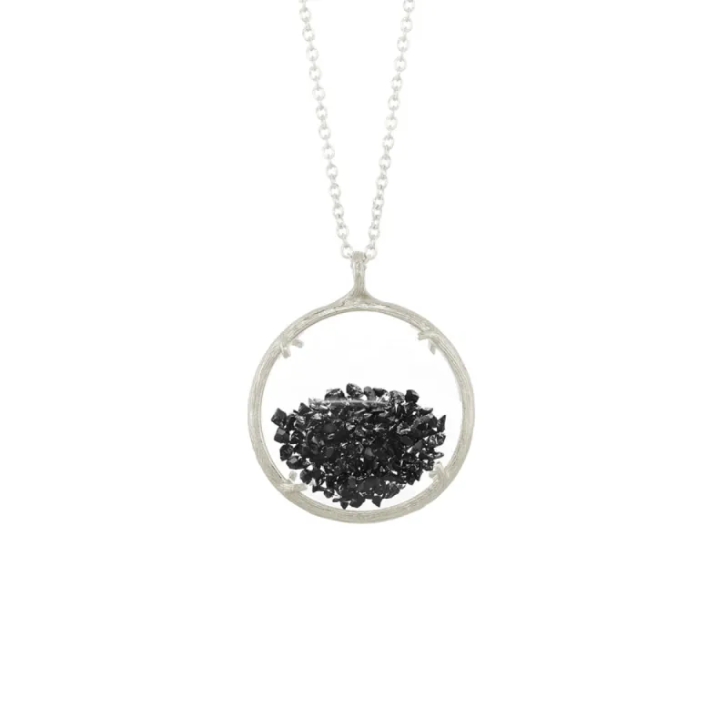Large Shaker Necklace in Black Spinel sold by Catherine Weitzman Jewelry