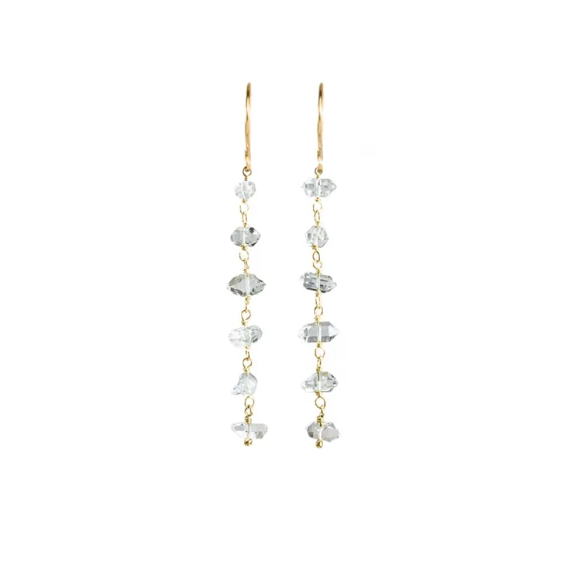 Long Herkimer Diamond Earrings sold by Catherine Weitzman Jewelry