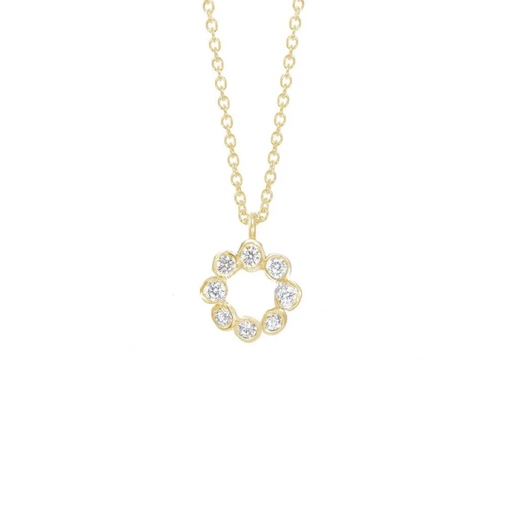 Circle Seed Pod Solitaire Necklace sold by Catherine Weitzman Jewelry