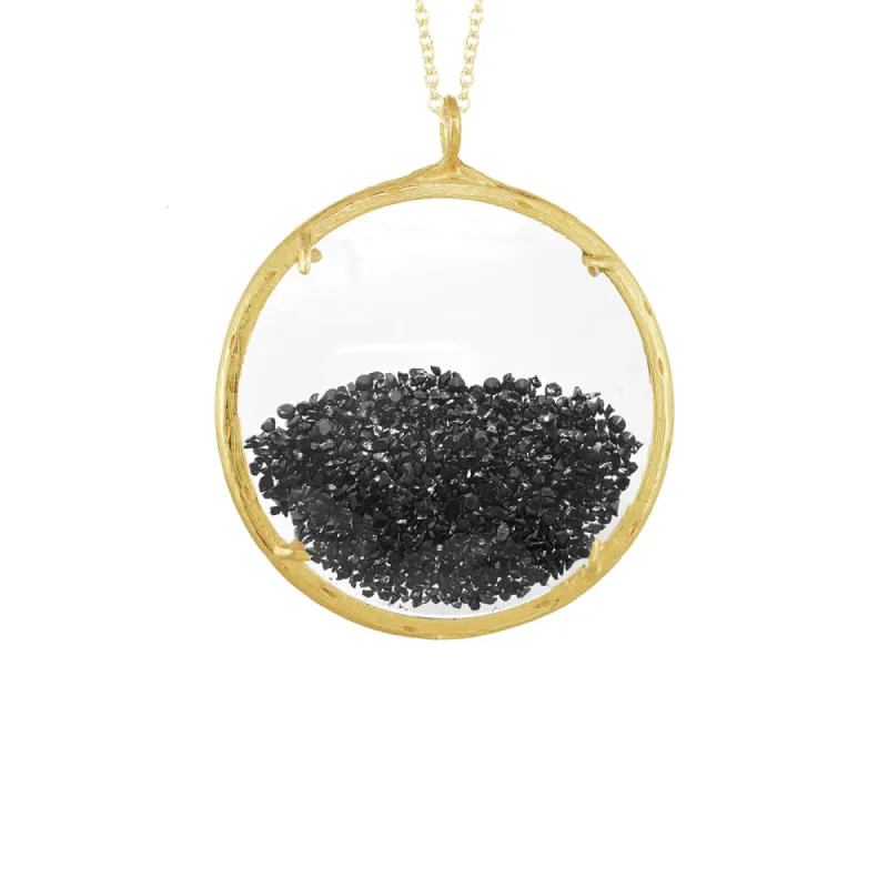 Extra Large Shaker Necklace in Black Spinel sold by Catherine Weitzman Jewelry