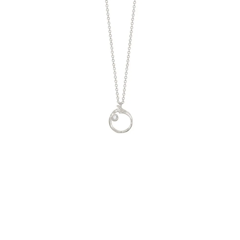 Branch Circle Seed Pod Solitaire Necklace sold by Catherine Weitzman Jewelry