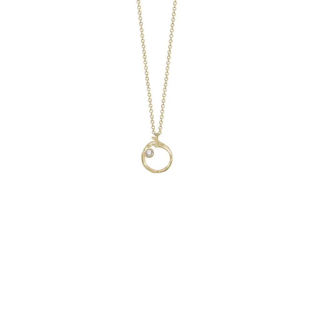 Branch Circle Seed Pod Solitaire Necklace sold by Catherine Weitzman Jewelry product image thumbnail 2