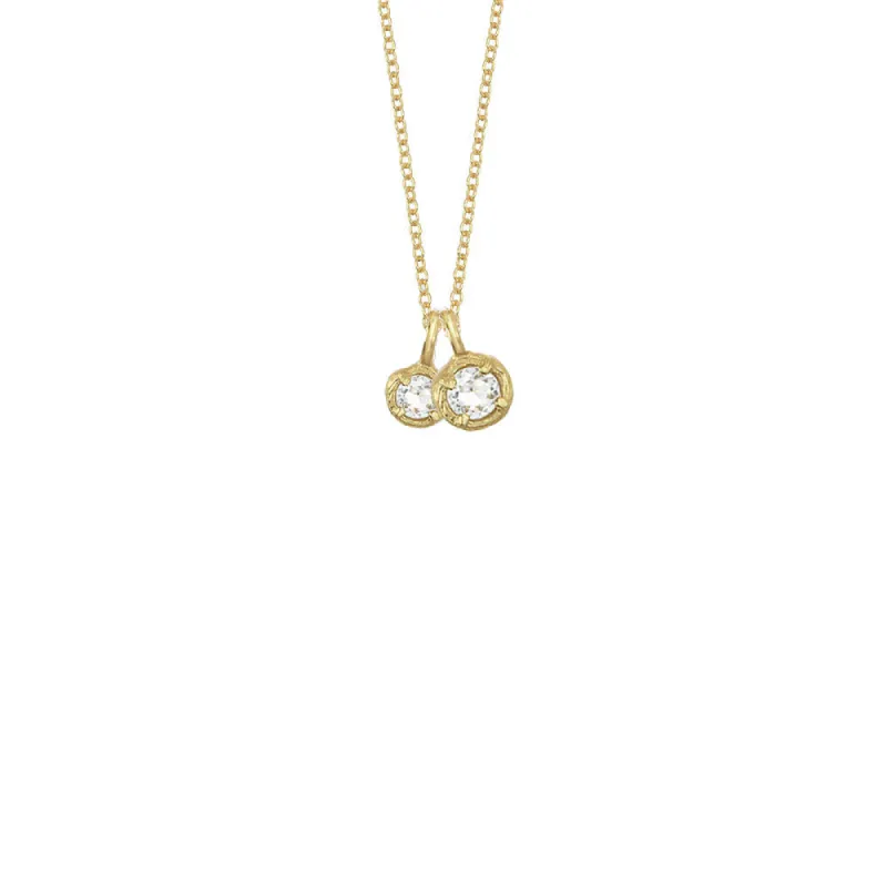 Double Solitaire Necklace sold by Catherine Weitzman Jewelry