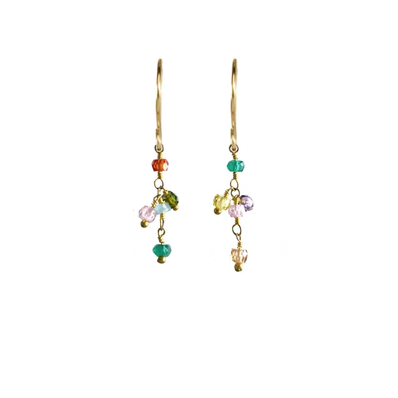 Short Gemstone Cascade Earrings sold by Catherine Weitzman Jewelry
