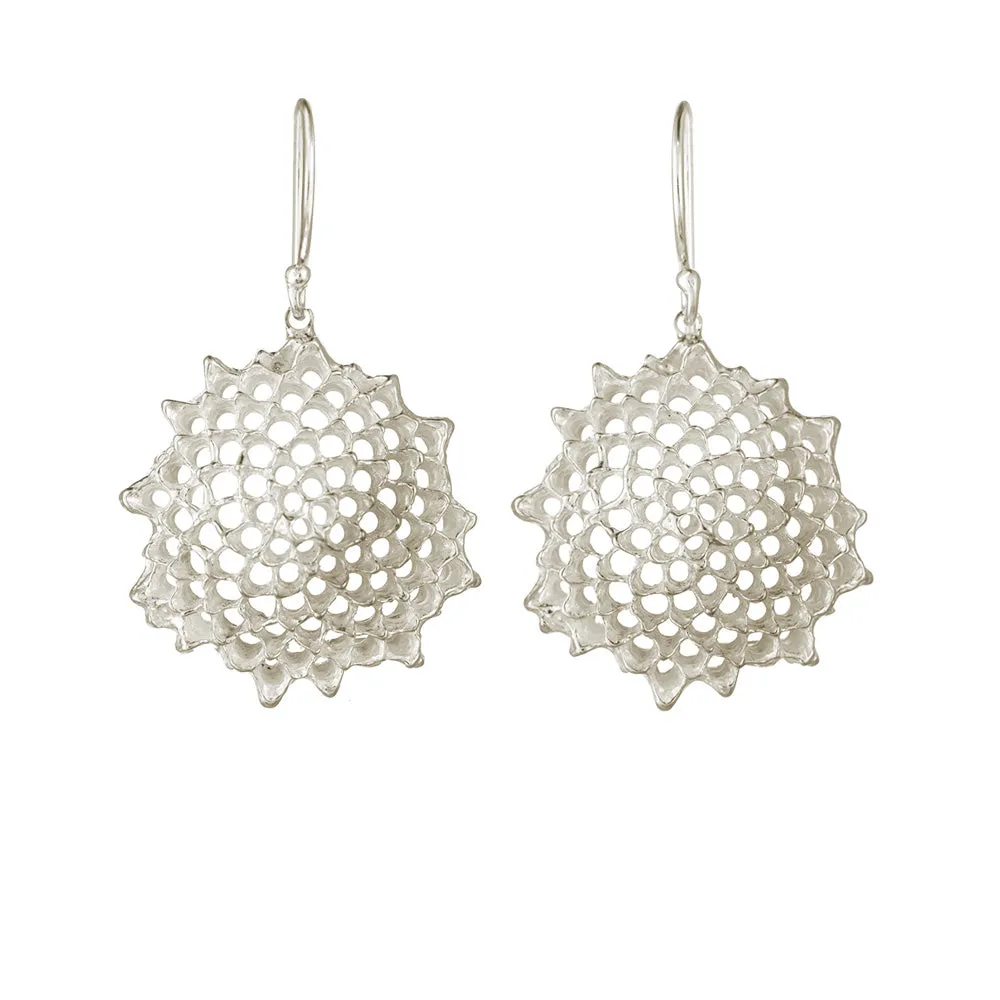 Large Open Sunflower Earrings sold by Catherine Weitzman Jewelry