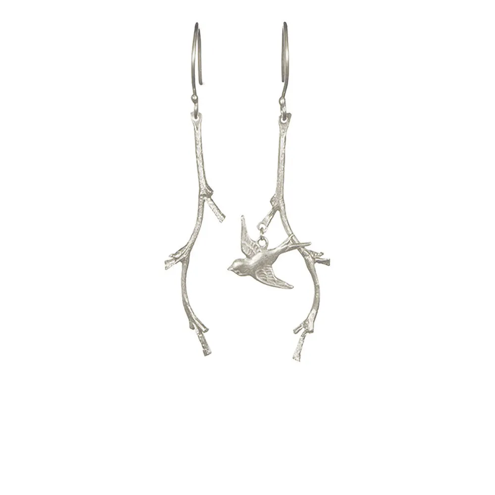 Branch with Bird Earrings sold by Catherine Weitzman Jewelry product image thumbnail 2