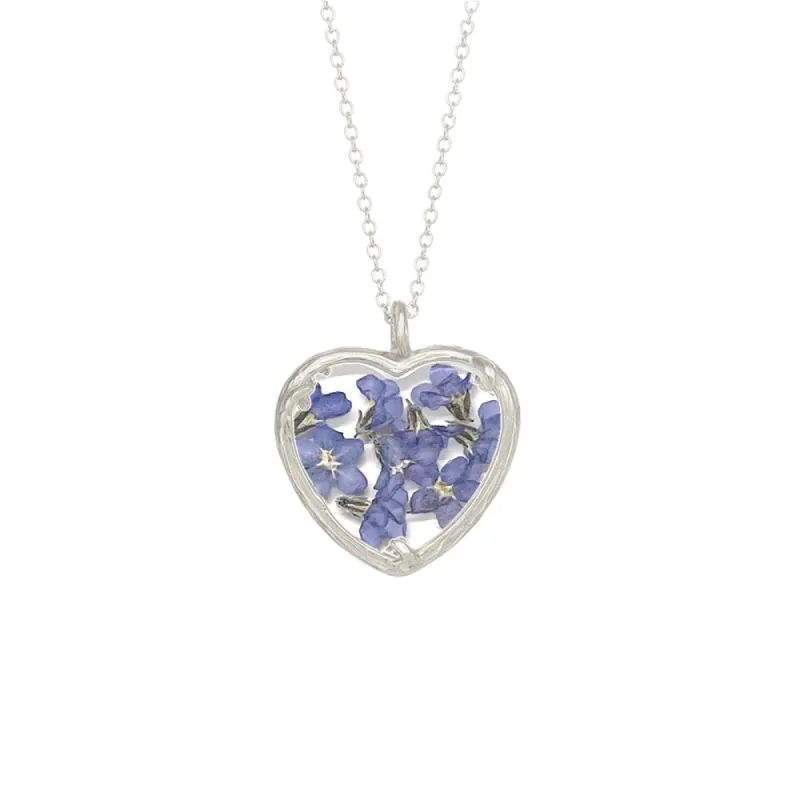 Large Flower Burst Heart Necklace sold by Catherine Weitzman Jewelry