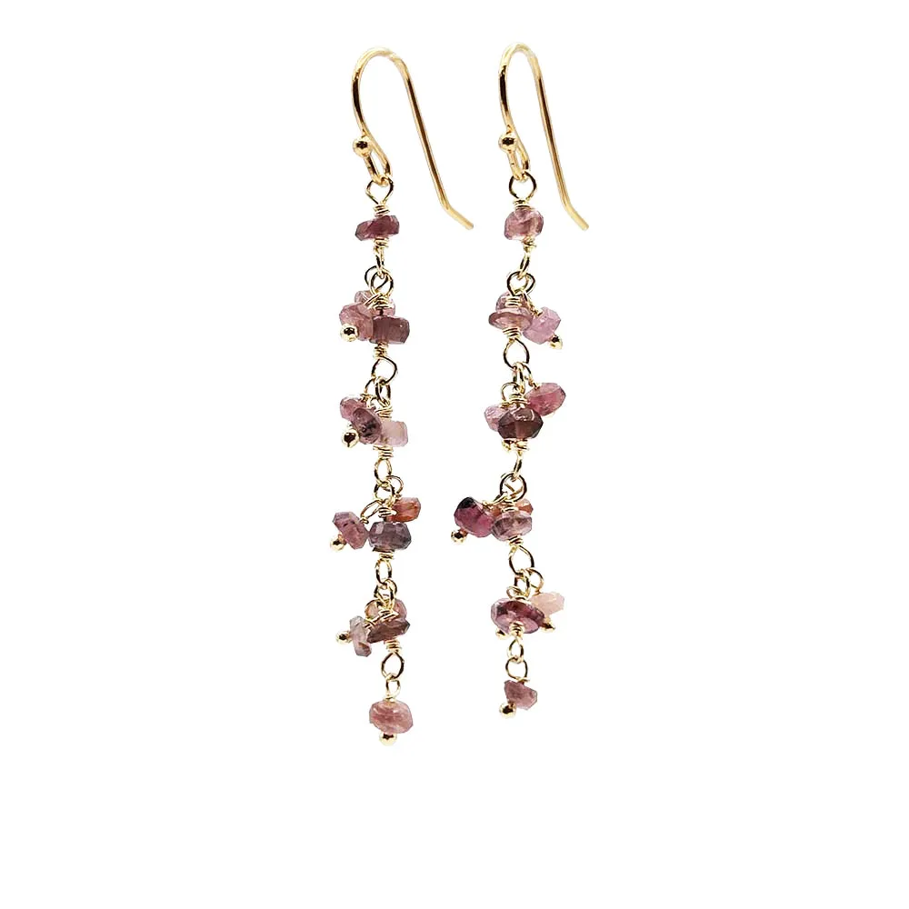 Long Gemstone Cascade Earrings - Selected Styles Only sold by Catherine Weitzman Jewelry