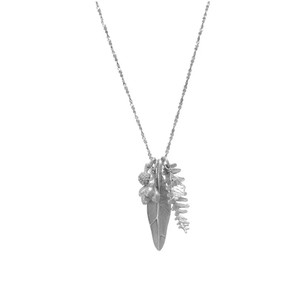 Tropical Charm Necklace (Vein Leaf, Kaimana Leaf, 4 Pod, and Seed Pod) sold by Catherine Weitzman Jewelry product image thumbnail 2