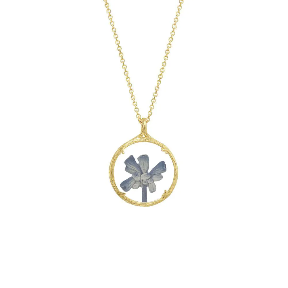 Small Blue Salvia Necklace - Gold Plate Only sold by Catherine Weitzman Jewelry