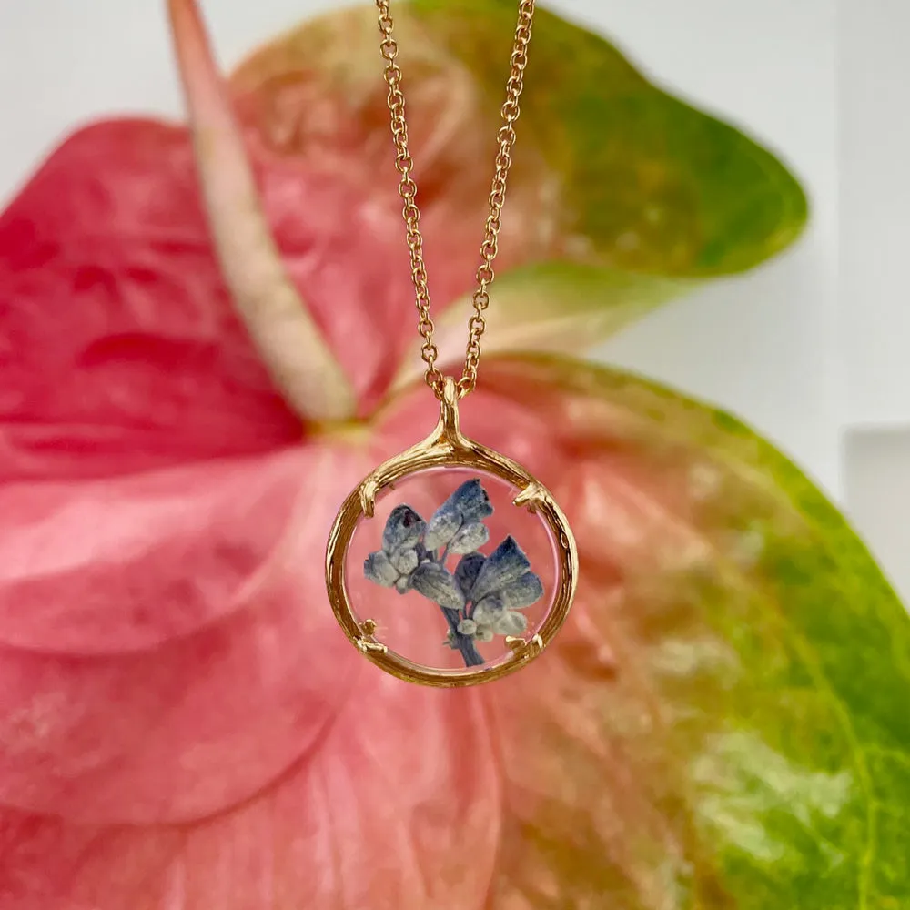 Small Blue Salvia Necklace - Gold Plate Only sold by Catherine Weitzman Jewelry product image thumbnail 3