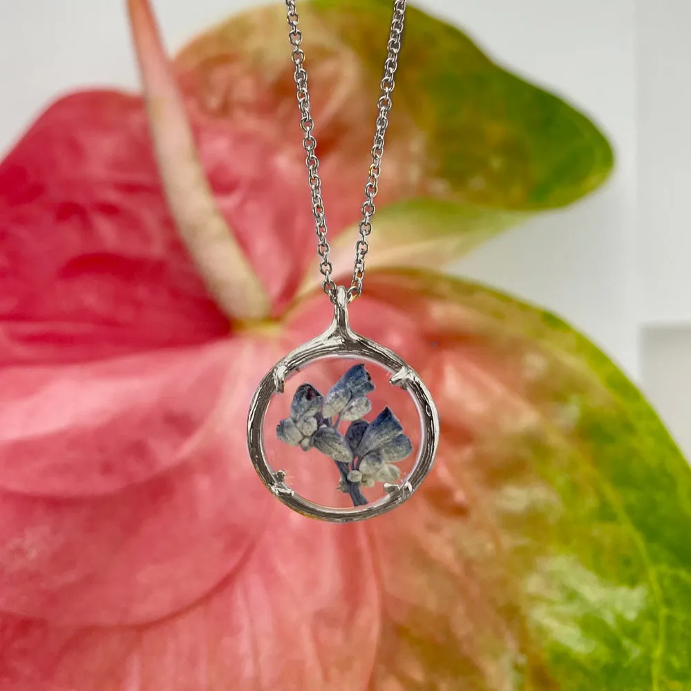 Small Blue Salvia Necklace - Gold Plate Only sold by Catherine Weitzman Jewelry product image thumbnail 4