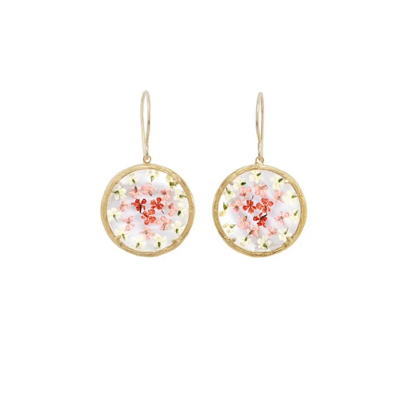 Small Ombre Botanical Earrings - Red sold by Catherine Weitzman Jewelry