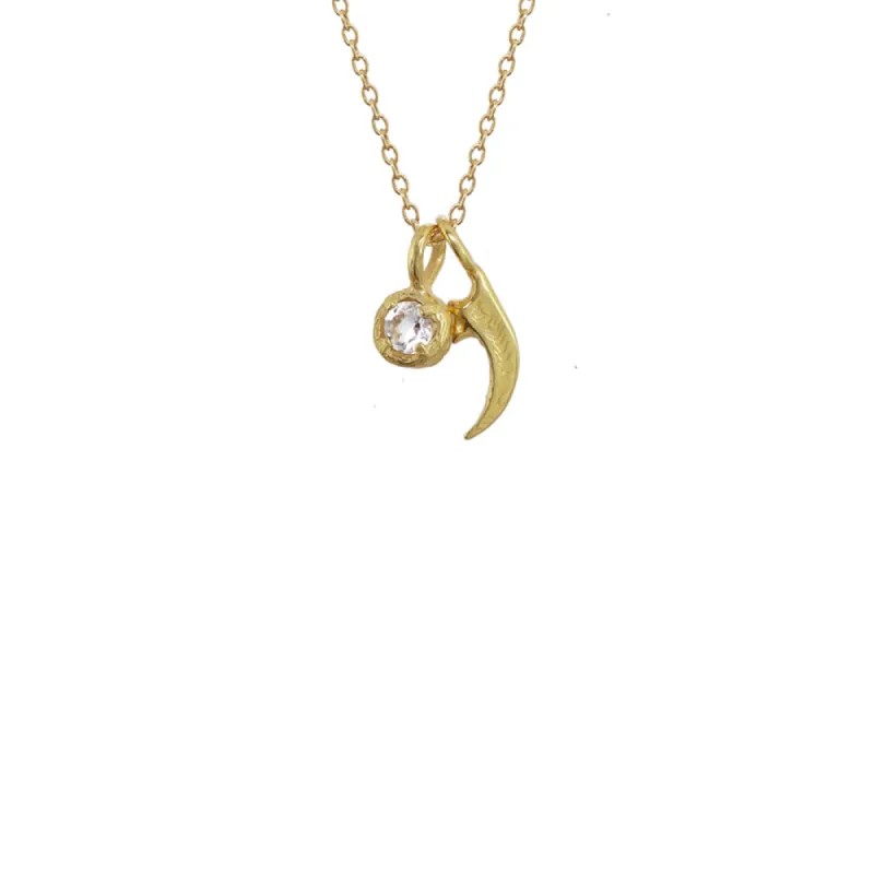 Mini Talon Charm with Solitaire Necklace sold by Catherine Weitzman Jewelry
