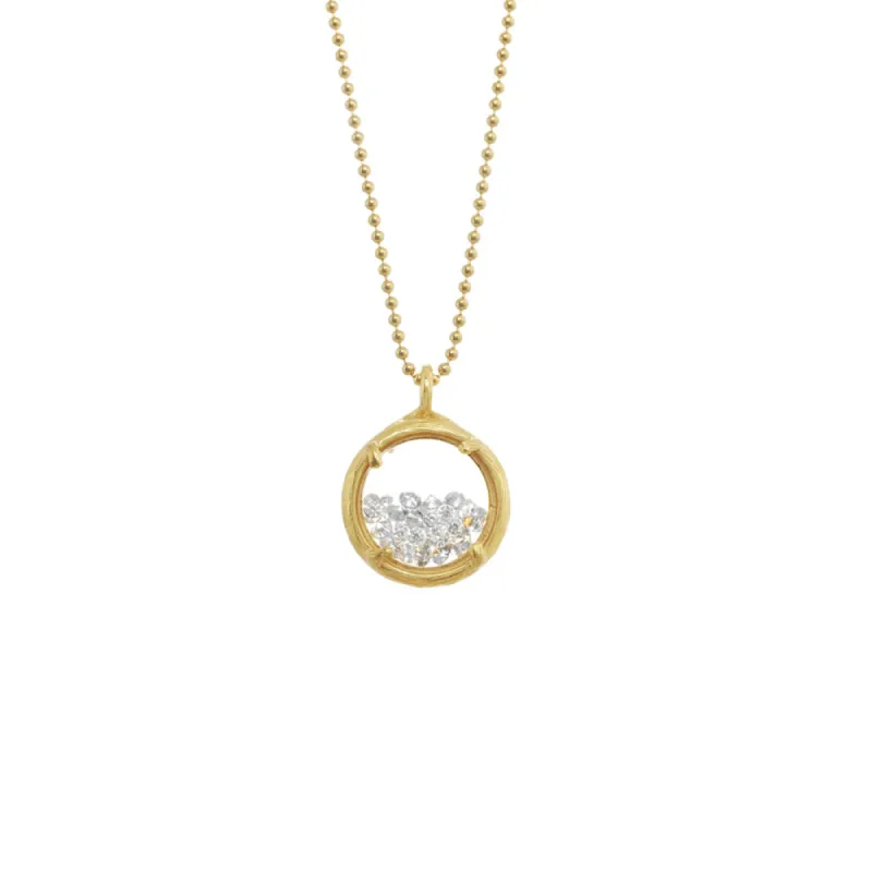 Mini Shaker Necklace w/White Crystals sold by Catherine Weitzman Jewelry