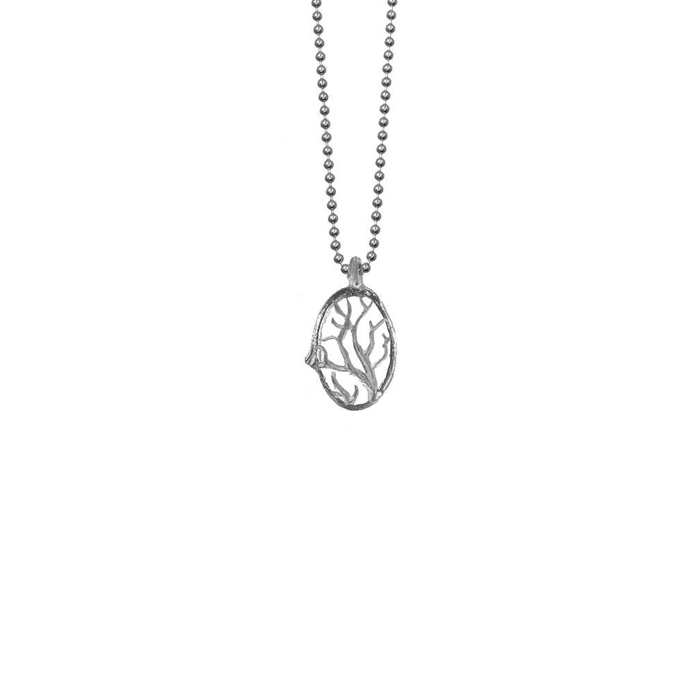 Oval Branch with Coral Necklace sold by Catherine Weitzman Jewelry