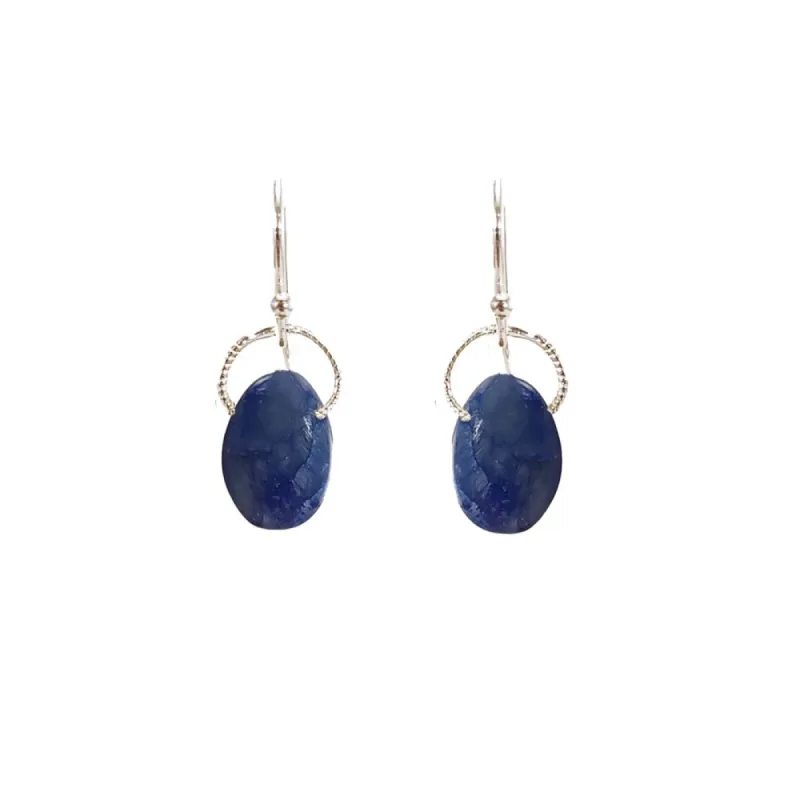 Flat Egg Gemstone Earrings sold by Catherine Weitzman Jewelry