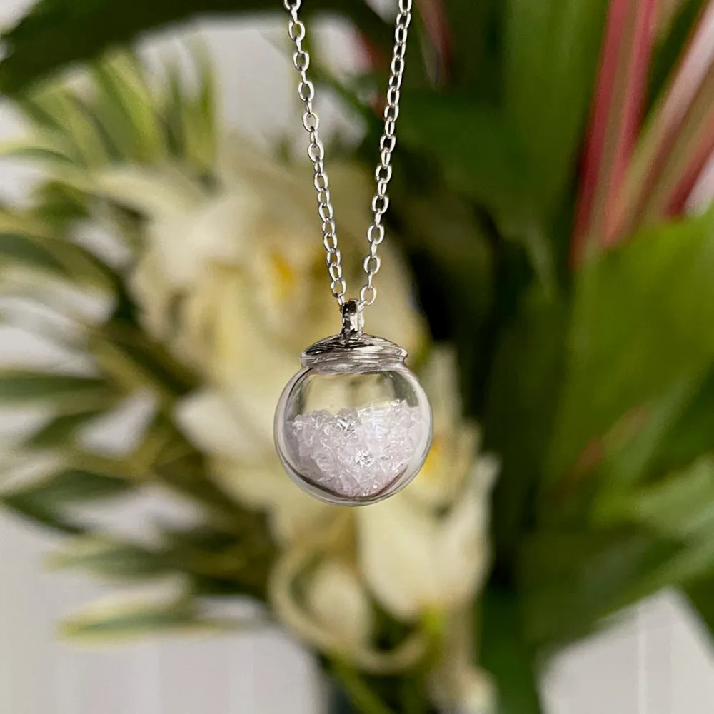 Birthstone Globe Necklace - April sold by Catherine Weitzman Jewelry product image thumbnail 2